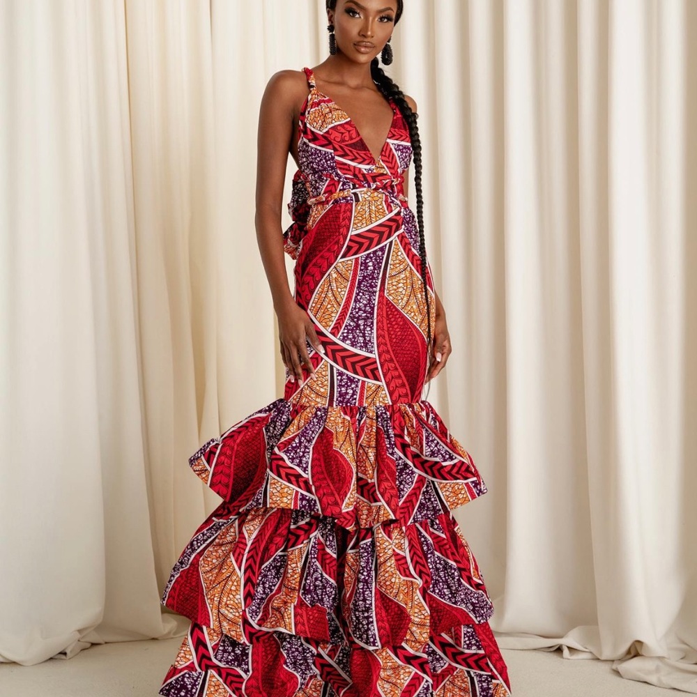 African Luxury print mermaid dress: perfect for your next event